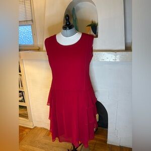 1920s style sleeveless chiffon dress